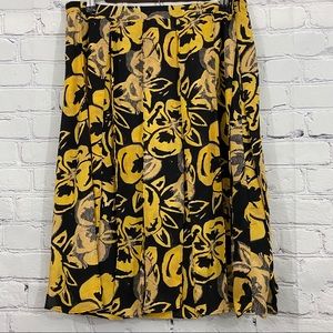 Who What Wear Yellow Skirt Floral Midi